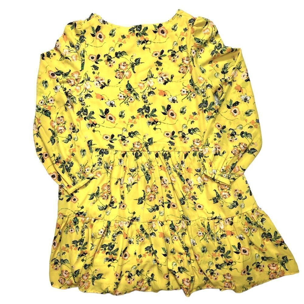 Yellow ditzy floral ruffle mini dress - Picture 5 of 11